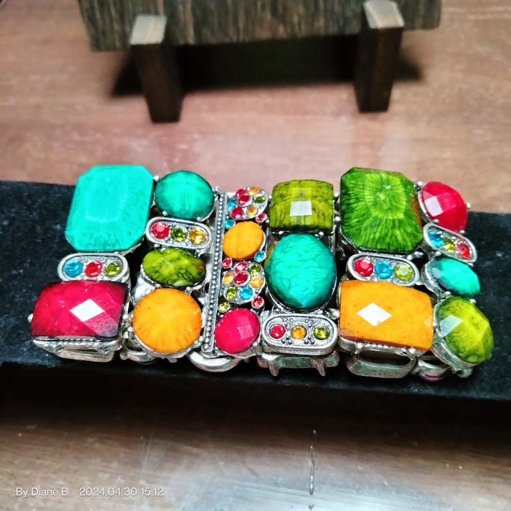 Multi Colored Stretched Bracelet - image 1